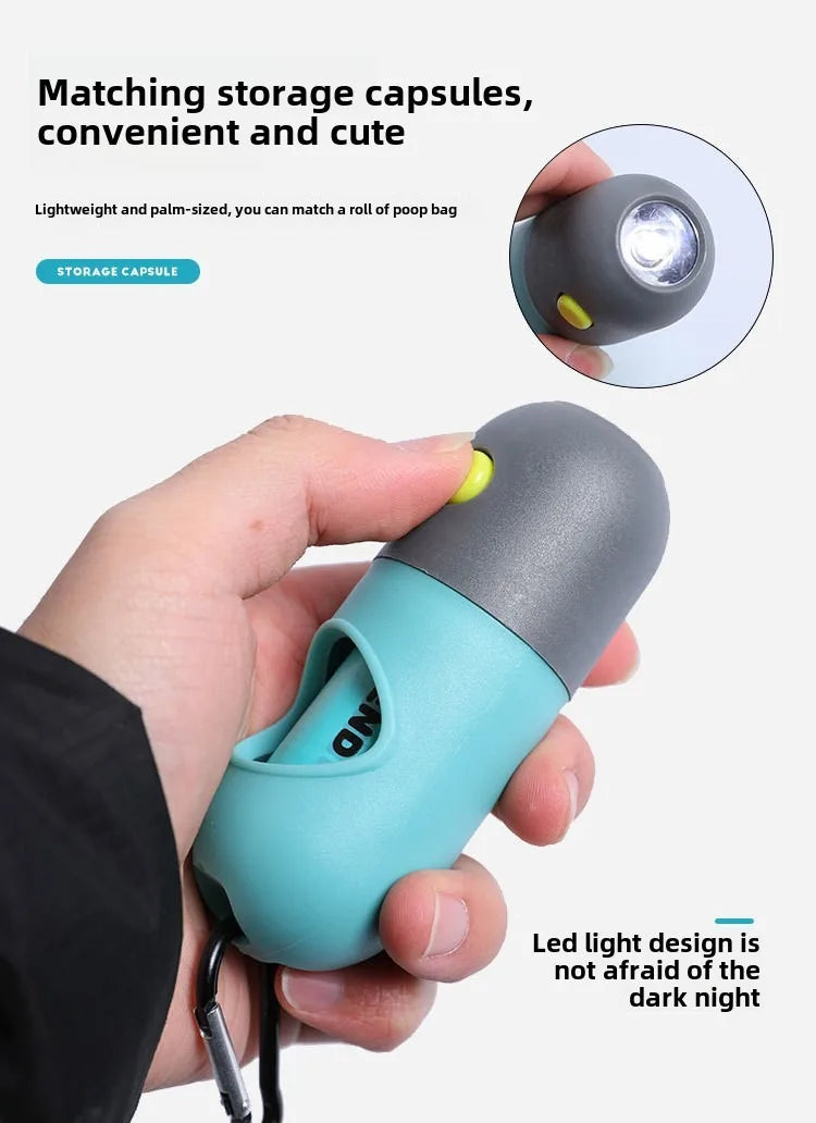 Green PawBags LED Poop Bag Dispenser