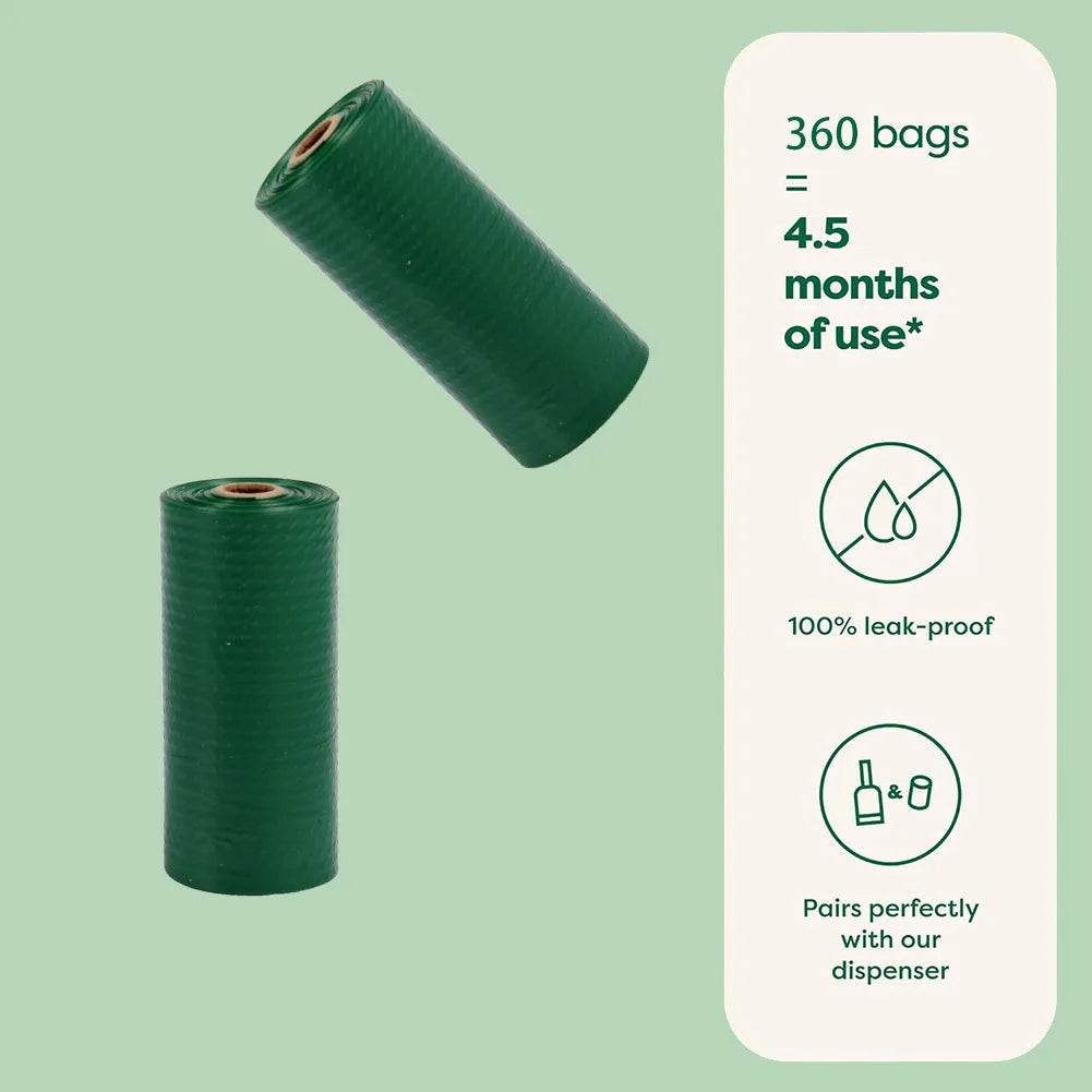 40pcs/box  Degradable  EPI Dog Poop Bag Pet Garbage Bag Holder Embossed Dog Waste Bag Dispenser