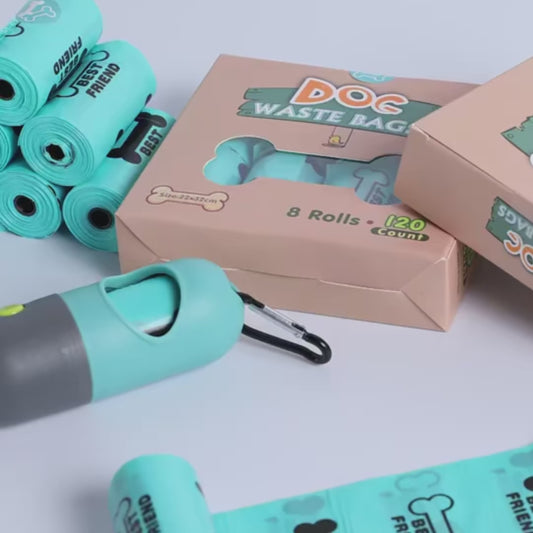 Green PawBags LED Poop Bag Dispenser