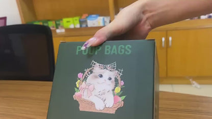40pcs/box  Degradable  EPI Dog Poop Bag Pet Garbage Bag Holder Embossed Dog Waste Bag Dispenser